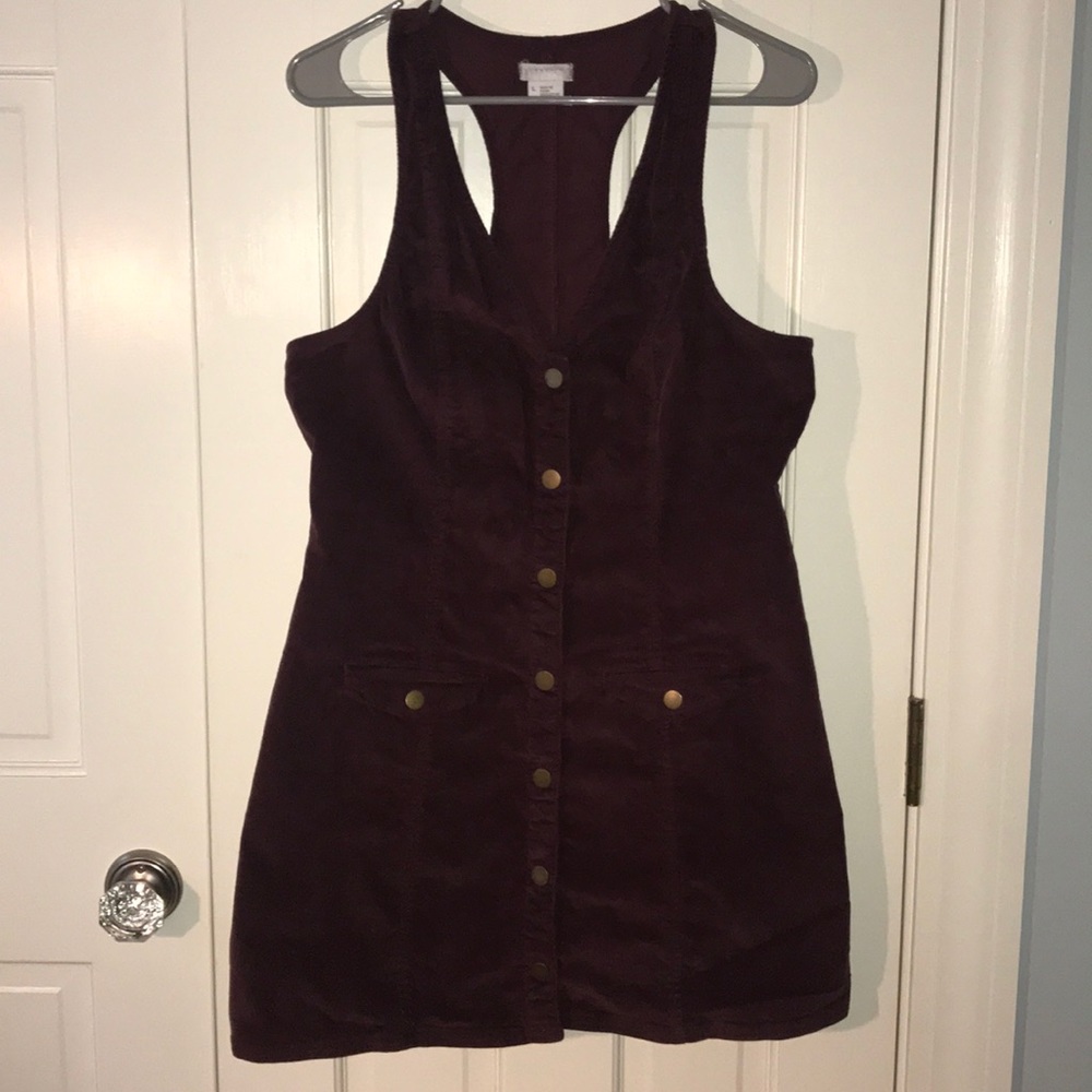 Urban Outfitters- corduroy maroon dress